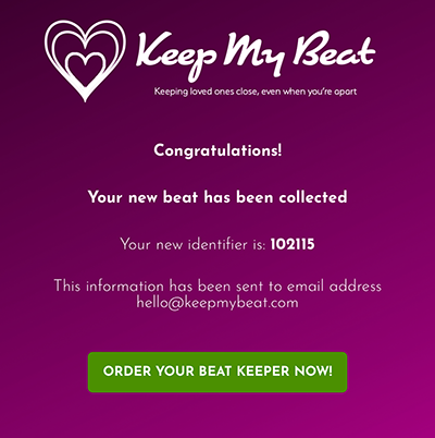 A Keep My Beat Heartbeat Wearable Pack